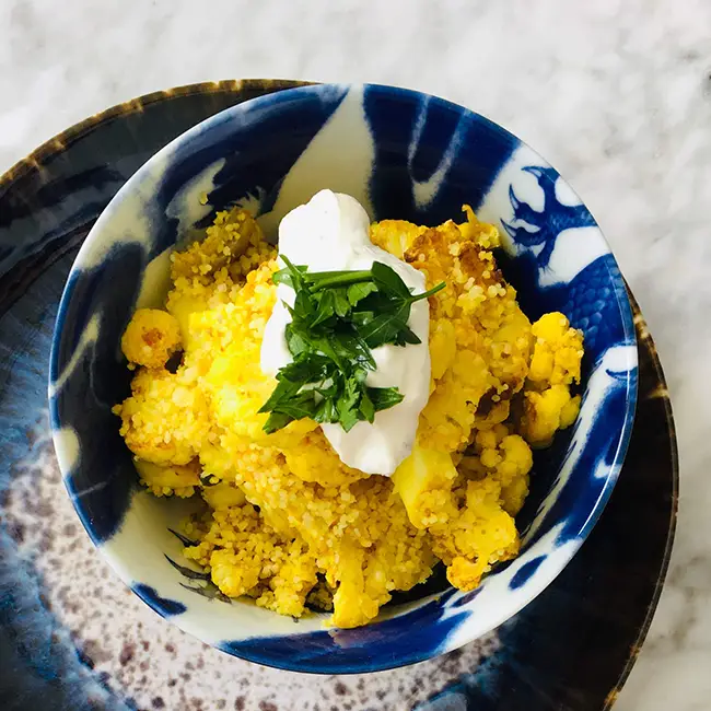 Couscous met yoghurtsaus