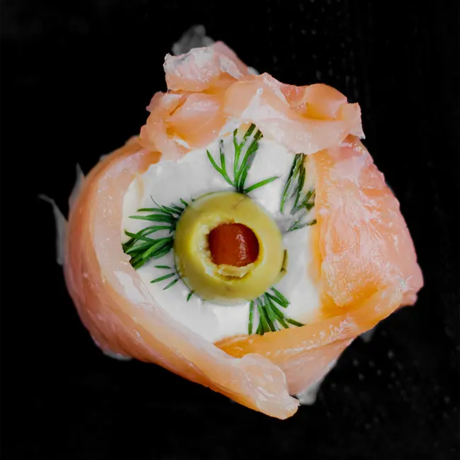 Oogballen met zalm