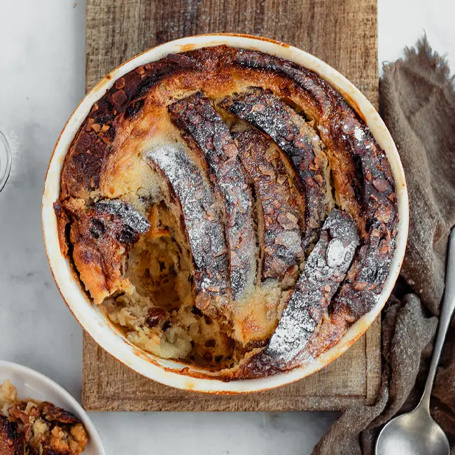 Broodpudding met panettone