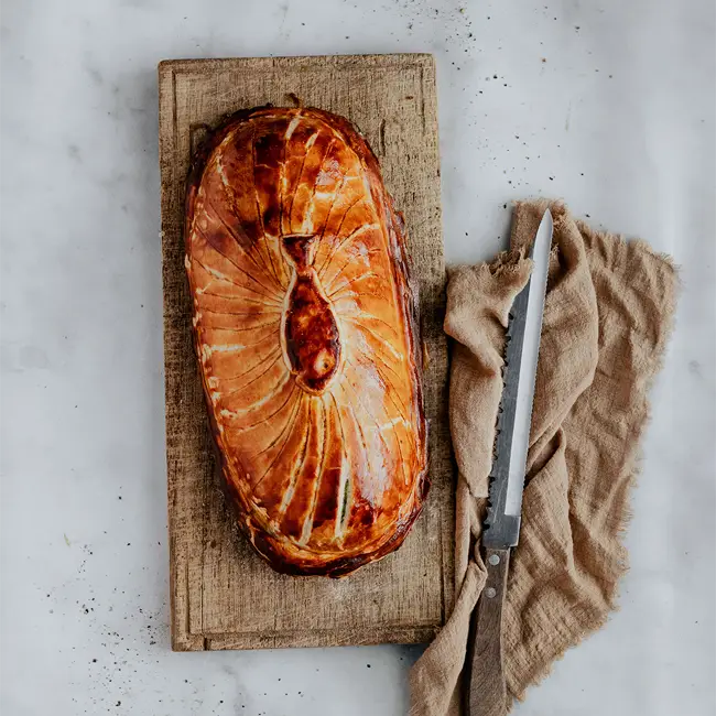 Zalm wellington met spinazie