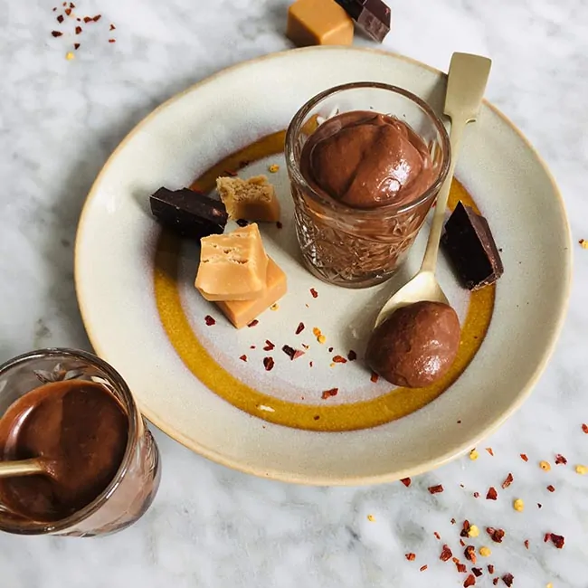 Chocolademousse met chilipeper Chocolademousse