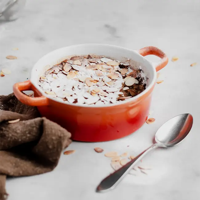 Baked oats met amandelcroissant smaak