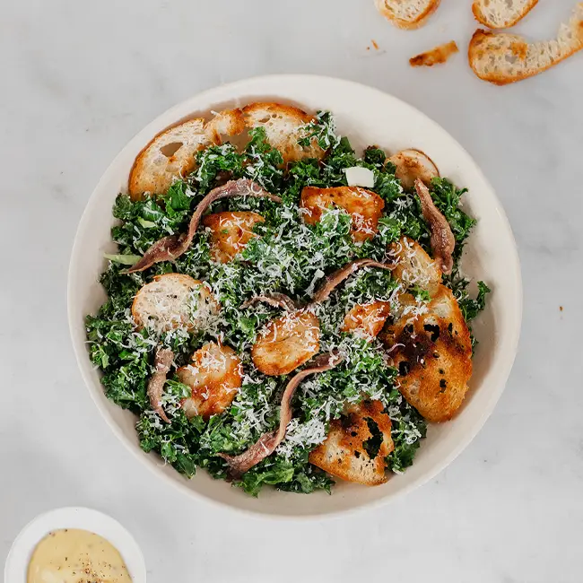 Boerenkool caesar salade recept