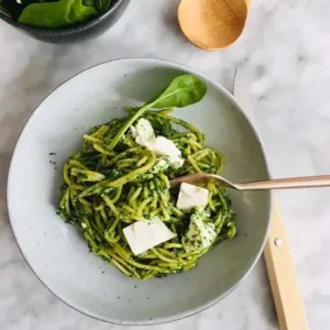 Spaghetti met spinazie