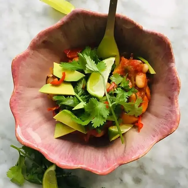 Chili met zoete aardappel