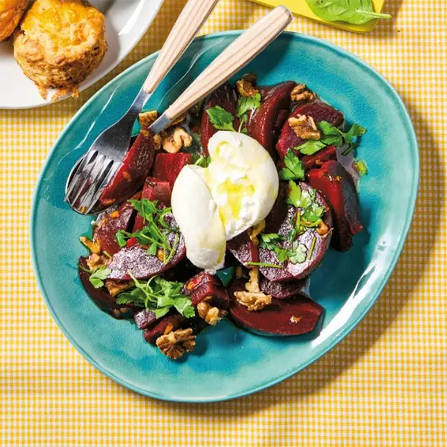 Bietensalade met burrata