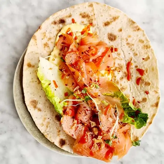 Wraps met eiersalade en zalm