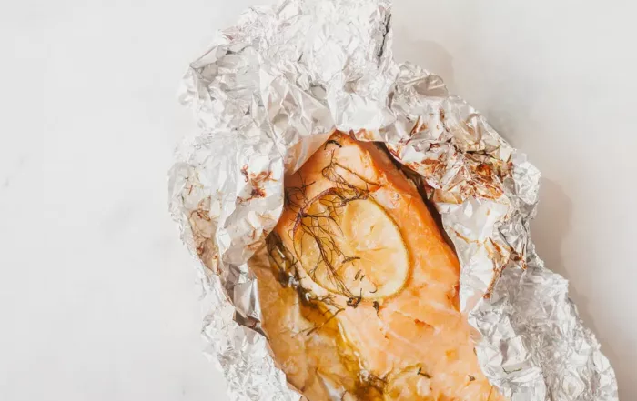 zalm van de bbq | zalm in folie | zalm op de bbq | zalmpakketjes in folie