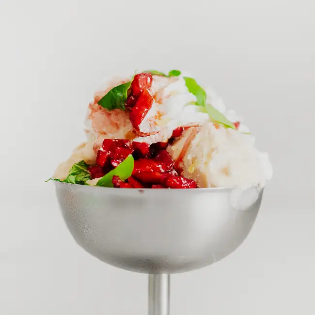 italiaanse-sundae Italiaanse sundae met aardbei