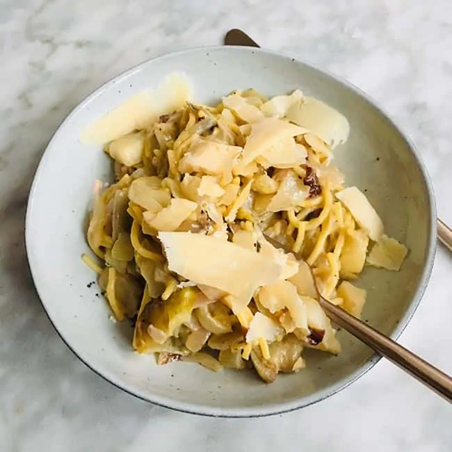 Pasta met witlof