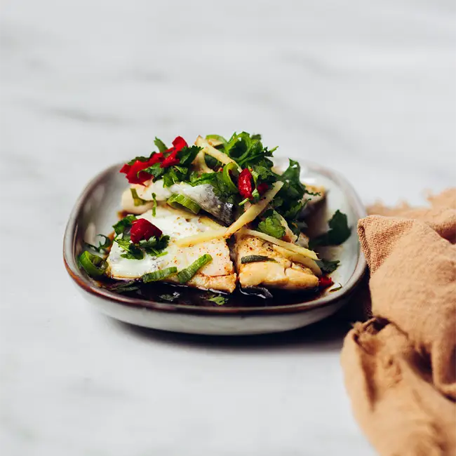 Vis-stomen Gestoomde vis