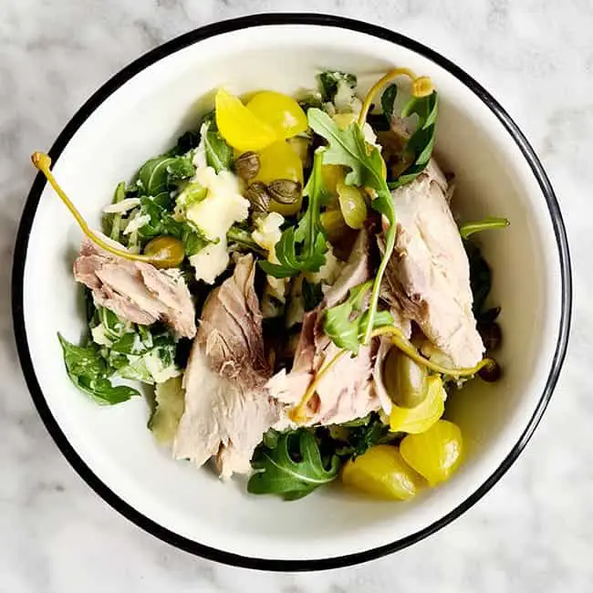 Stamppot rucola met makreel
