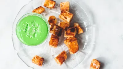 Pandan custard pandan toetje