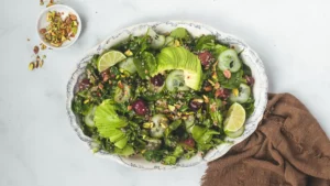 Spinazie salade met druiven