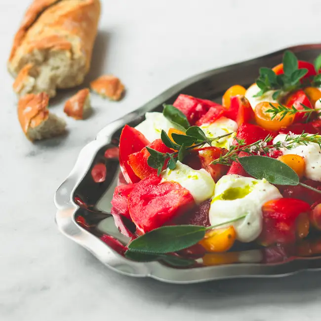 tomatensalade met mozzarella