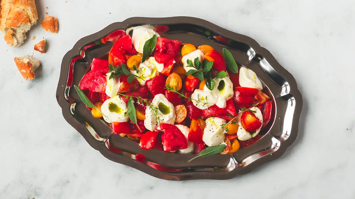 tomatensalade met mozzarella